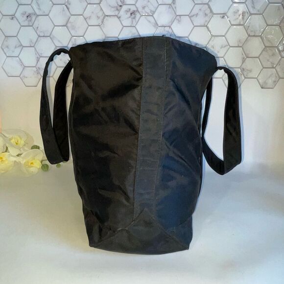 Lauren Ralph Lauren Black Nylon Tote Bag with Monogram - Picture 4 of 8